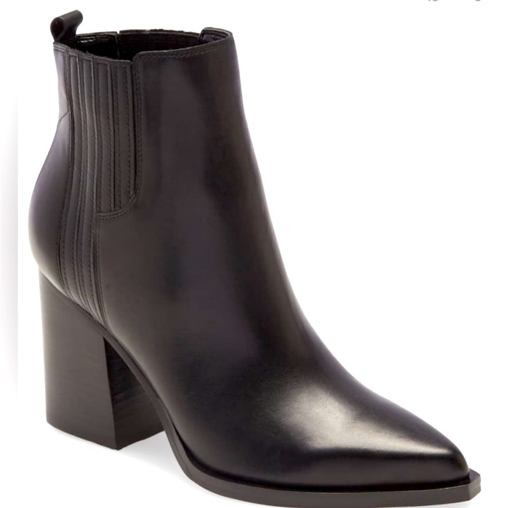 Marc Fisher LTD Oshay Pointed Toe Bootie in black Leather size 8.5